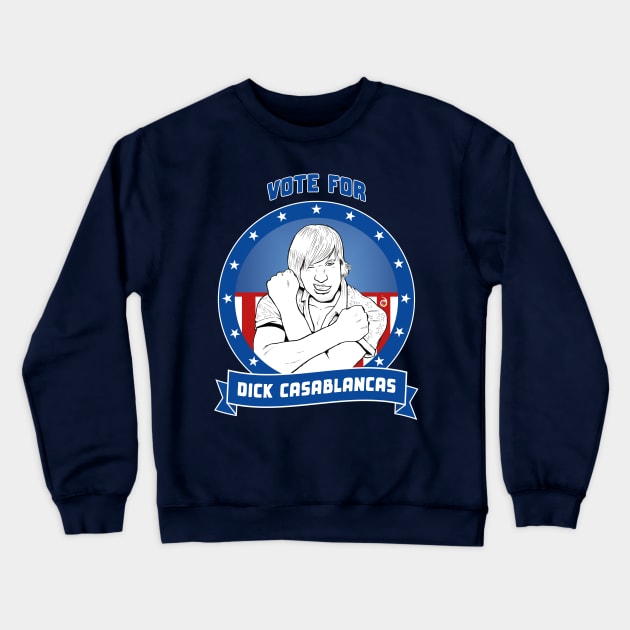 Vote for Dick Casablancas Crewneck Sweatshirt by rednessdesign